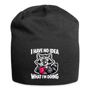 Raton laveur disant qu’il n’a aucune idée de ce que je fais - Bonnet en jersey - noir - Devant