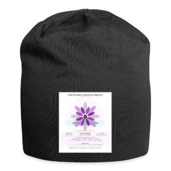 Fleur de Lotus et Spirale de Fibonacci - Bonnet en jersey - noir - Devant