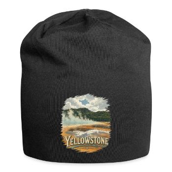 Yellowstone Grand Prismatic Spring Vintage - Jersey Beanie - black - Front