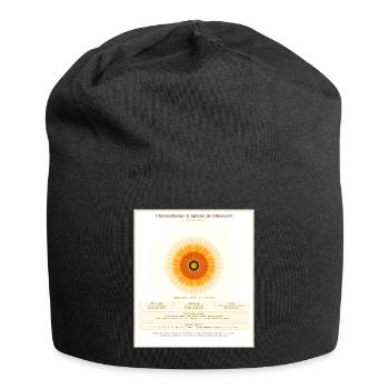 Chrysantème et Spirale de Fibonacci - Bonnet en jersey - noir - Devant