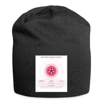 Rosace Fibonacci Rose Délicate - Bonnet en jersey - noir - Devant