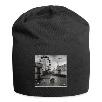 Abandoned Funfair Raccoon Retro Funfair Animal - Jersey Beanie - black - Front