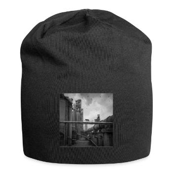 Wolf Lost Place Art en noir et blanc Crime animalier - Bonnet en jersey - noir - Devant
