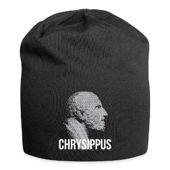 Chrysippus Bust Silhouette - Jersey Beanie - black - Front