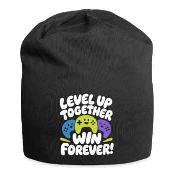 Level Up Together Win Forever - Jersey Beanie - black - Front