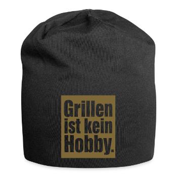 Grillen Ist Kein Hobby Grillmeister Motiv BBQ - Jersey-Beanie - Schwarz - Vorne