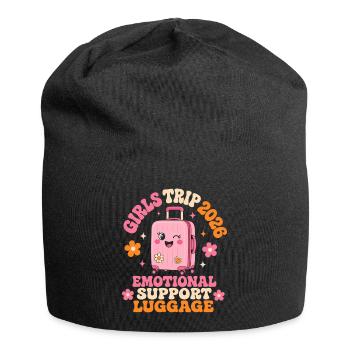 Voyage entre filles 2026 Valises de soutien émotionnel - Bonnet en jersey - noir - Devant