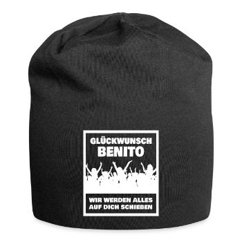Geschenk für Benito - Jersey-Beanie - Schwarz - Vorne