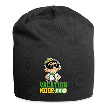 Vacation Mode On Katze Urlaub Spruch Hawaii - Jersey-Beanie - Schwarz - Vorne