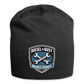 Diesel & Dust Wrench Therapy Schrauber Motiv - Jersey-Beanie - Schwarz - Vorne
