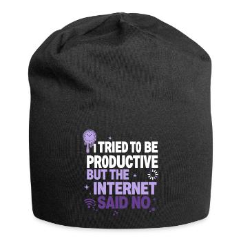 I Tried to Be Productive - Jersey Beanie - black - Front