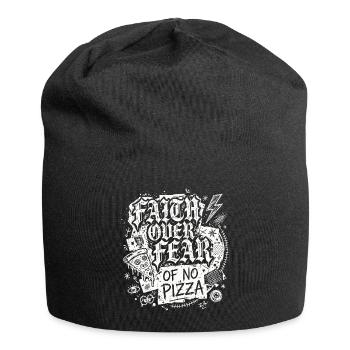 Faith Over Fear of No Pizza - Jersey Beanie - black - Front