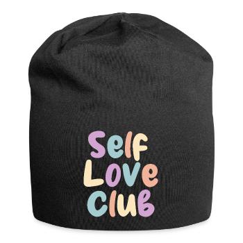 Self Love Club Pastelldruck - Jersey-Beanie - Schwarz - Vorne