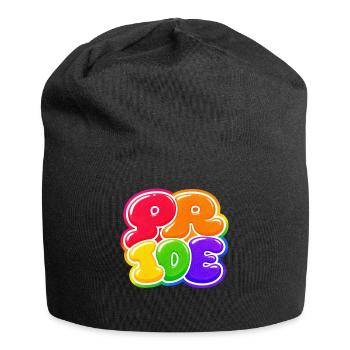 Pride Bubble Rainbow CSD Shirt Sticker - Jersey Beanie - black - Front