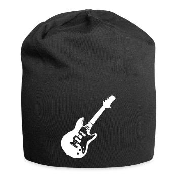 Guitar Music Gift Guitarist - Jersey Beanie - black - Front