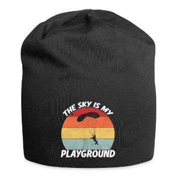 Skydiving Parachuting Skydive Skydiver - Jersey-Beanie - Schwarz - Vorne