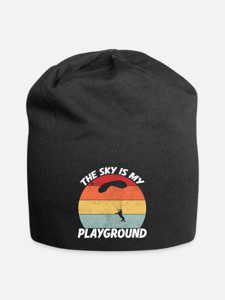 Skydiving Parachuting Skydive Skydiver - Jersey-Beanie - Schwarz