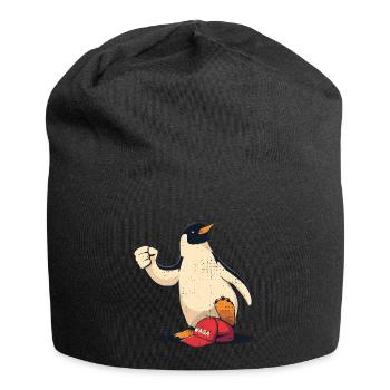 Résistez à la protestation Grunge des Pingouins - Bonnet en jersey - noir - Devant