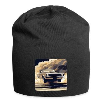 Oldtimer Drift Auto Turbo Rallye mit Rauch - Jersey-Beanie - Schwarz - Vorne