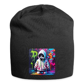 Fantôme effrayant dans le style Graffiti du sweat à capuche XL - Bonnet en jersey - noir - Devant
