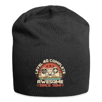 40th Birthday Gamer Born 1984 - Jersey Beanie - black - Front
