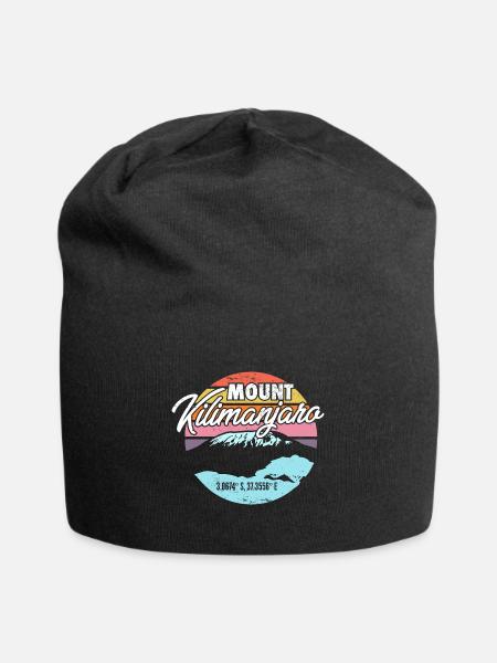 African Mountain I GPS Coordinates I Mount - Jersey-Beanie - Schwarz