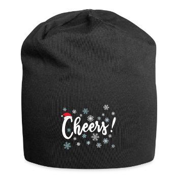 Cheers Merry Xmas Christmas Cheer - Jersey Beanie - black - Front