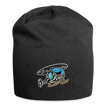 Funny Safari Helicopter - Jersey Beanie - black - Front