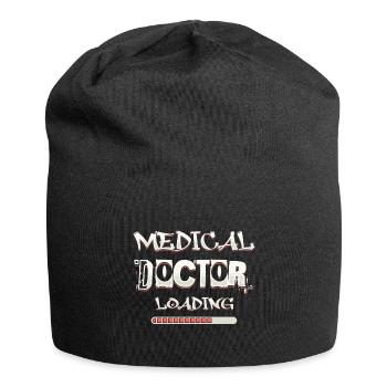 Arzt lädt lustige Phrase aus der medizinischen Fakultät - Jersey-Beanie - Schwarz - Vorne