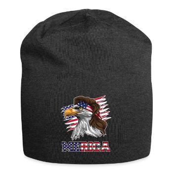 Patriotic Mullet Eagle | Independence Day July 4th - Jersey-Beanie - Anthrazit - Vorne