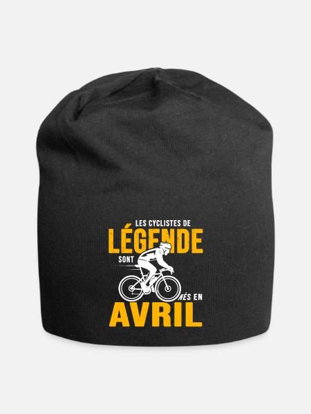 cycliste cadeau annivesaire AVRIL tshirt humour - Bonnet en jersey - noir