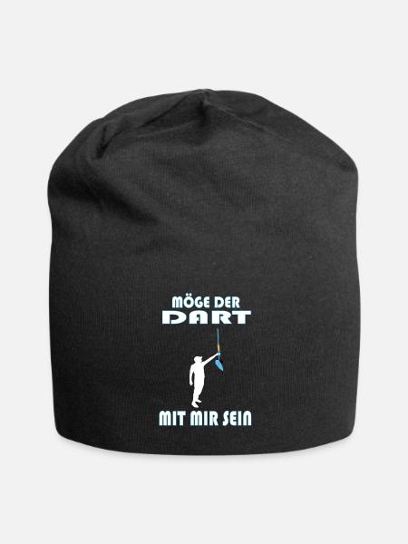 Dart Sprüche lustig Männer Motiv Darts Geschenk - Jersey-Beanie - Schwarz