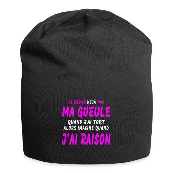 J'AI RAISON - Bonnet en jersey - noir - Devant