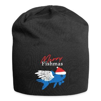 Joyeux Fishmas - Bonnet en jersey - noir - Devant