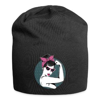 Rockabilly Fille - Bonnet en jersey - noir - Devant