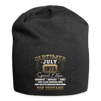 Oldtimer Juli 1973 49. Geburtstag Geschenk Herren - Jersey-Beanie - Schwarz - Vorne