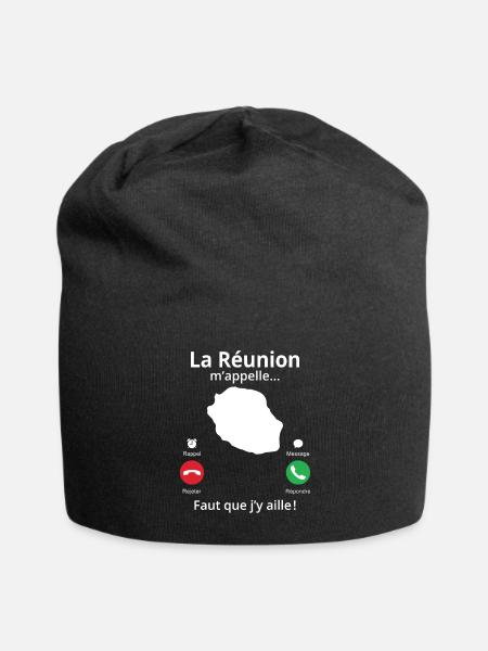 La Réunion m'appelle faut que j'y aille - Bonnet en jersey - noir