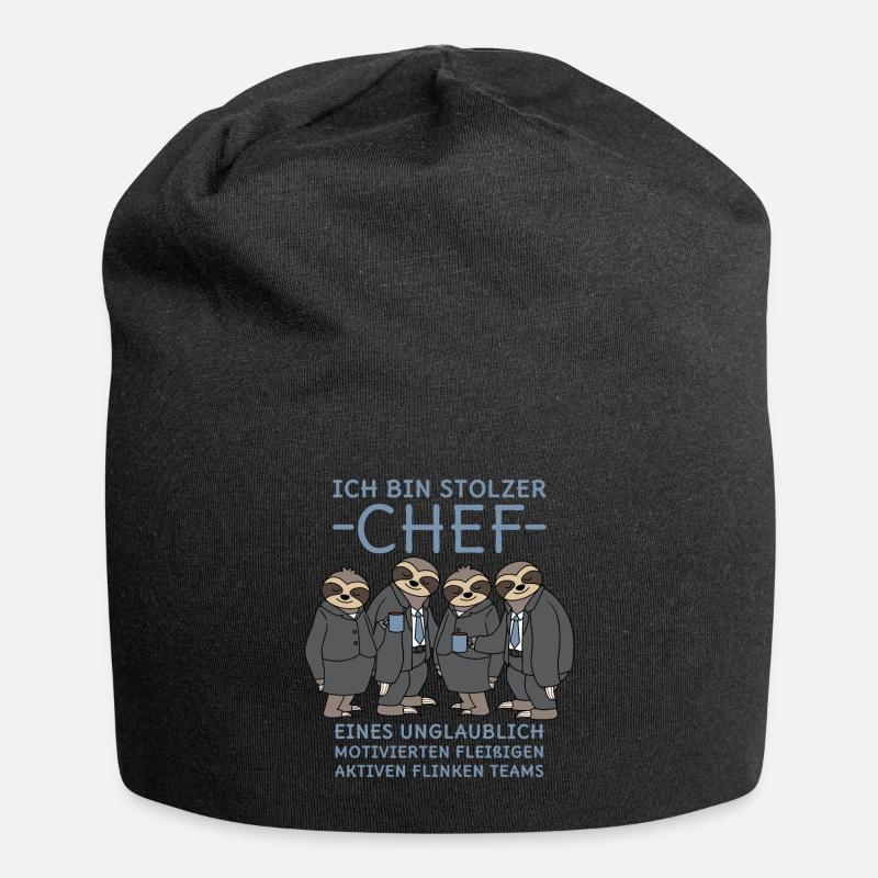 Stolzer Chef unglaublich fleißiges Team Faultiere - Jersey-Beanie - Schwarz