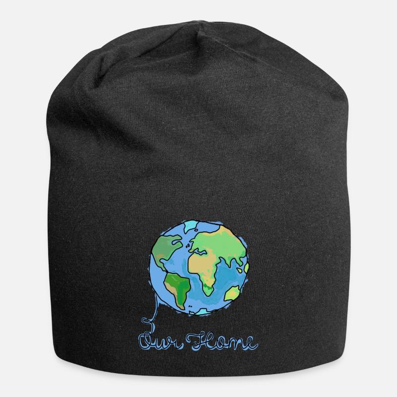 Planet - Jersey-Beanie - Schwarz