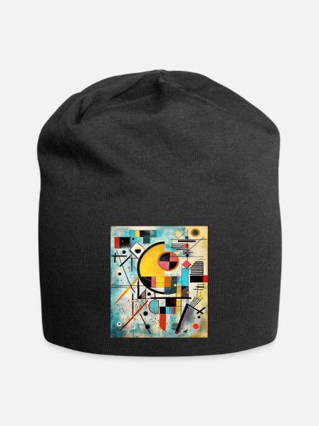 STREET ART ABSTRACTION - Bonnet en jersey - noir