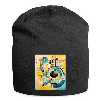 STREET ART ABSTRACTION - Bonnet en jersey - noir - Devant
