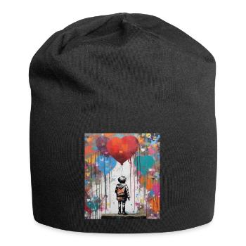 LOVE OF STREET ART BALLOONS - Jersey Beanie - black - Front