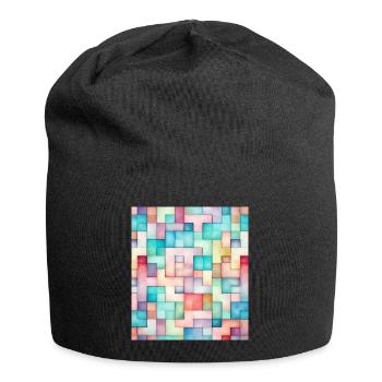 STREET-ART-MOSAIK - Jersey-Beanie - Schwarz - Vorne