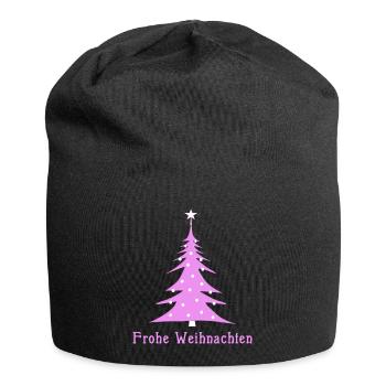 Weihnachten pink - Jersey-Beanie - Schwarz - Vorne