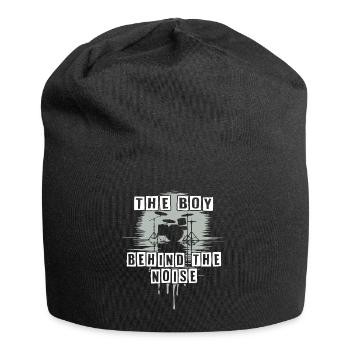Drummer Boy Schlagzeuger Drumset Silhouette - Jersey Beanie - black - Front