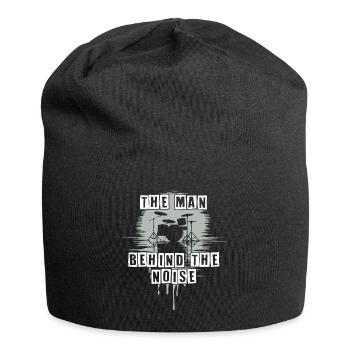 Homme derrière le bruit drôle de tambour motif - Bonnet en jersey - noir - Devant