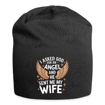 Frau Ehefrau Partnerin Familie Verheiratet - Jersey-Beanie - Schwarz - Vorne