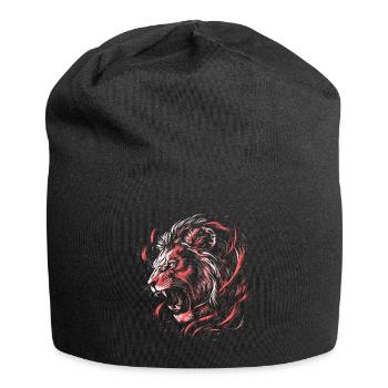 Lion Colorful Lion Head Neon Colorful Predator Art - Jersey Beanie - black - Front