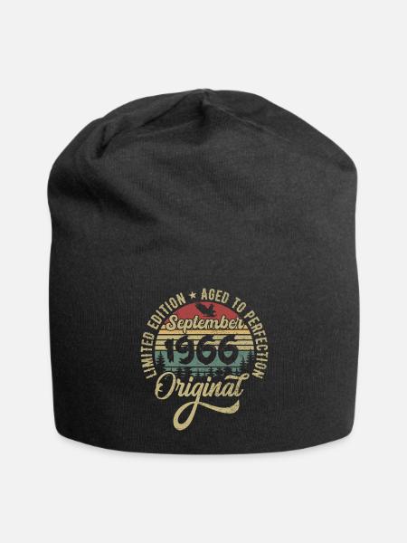 59. Geburtstag September 1966 - 59 Jahre alt - Jersey-Beanie - Schwarz