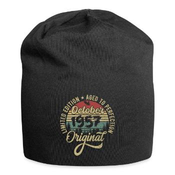 oktober 1957 Jahrestag oktober 1957 oktober - Jersey-Beanie - Schwarz - Vorne